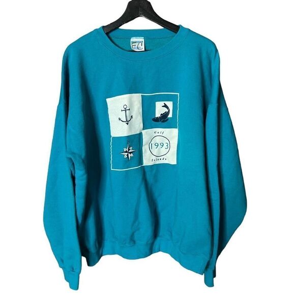 VTG 1993 Gulf Islands Crewneck USA XL - Picture 1 of 4